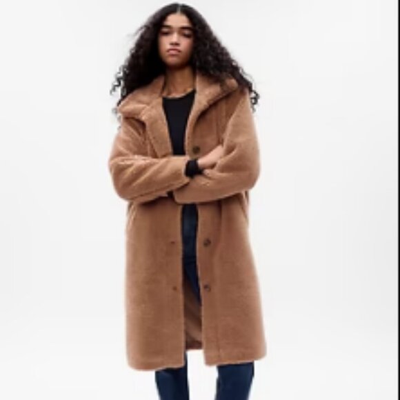 GAP Long Sherpa Coat - Picture 1 of 1